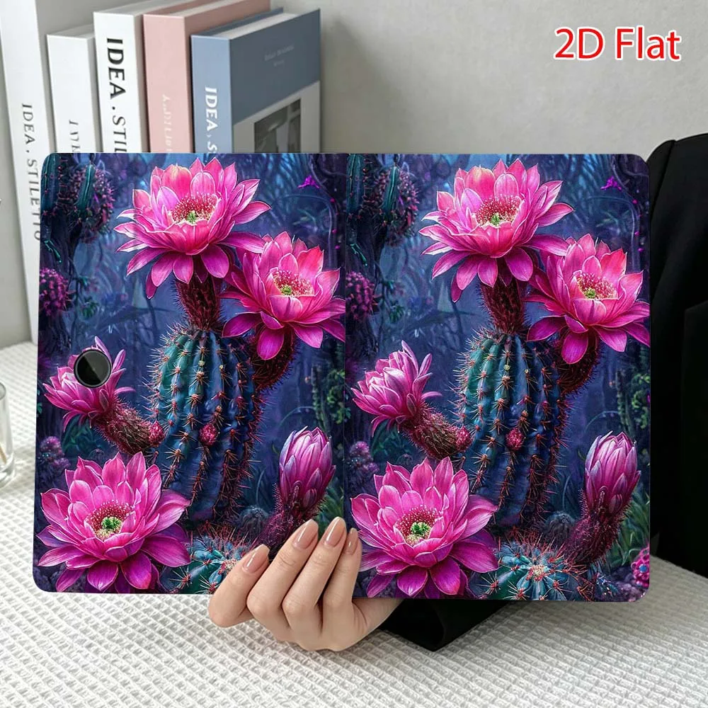 Cactus flower pattern For OPPO VIVO IQOO OnePlus Realme Pad 3 Pro 13 12.1 11.4 11 inch Pen Tray Tablet Case Soft