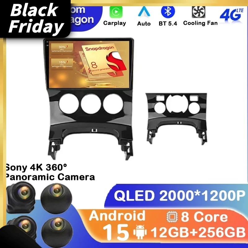 Android 15 Car Radio For Peugeot 3008 1 2009 - 2016 Wireless Carplay Auto Stereo 4G LTE BT Navigation GPS 5G WIFI 2 DIN DSP DVD