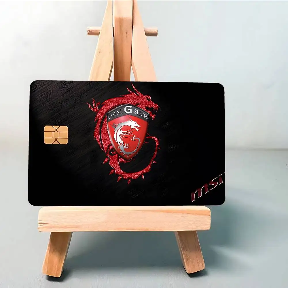 M-MSI D-Dragon Logo Credit Card Skin Stickers For VISA Bank Card Transportation Card Waterproof Sticker Anti-scratch Women Gift