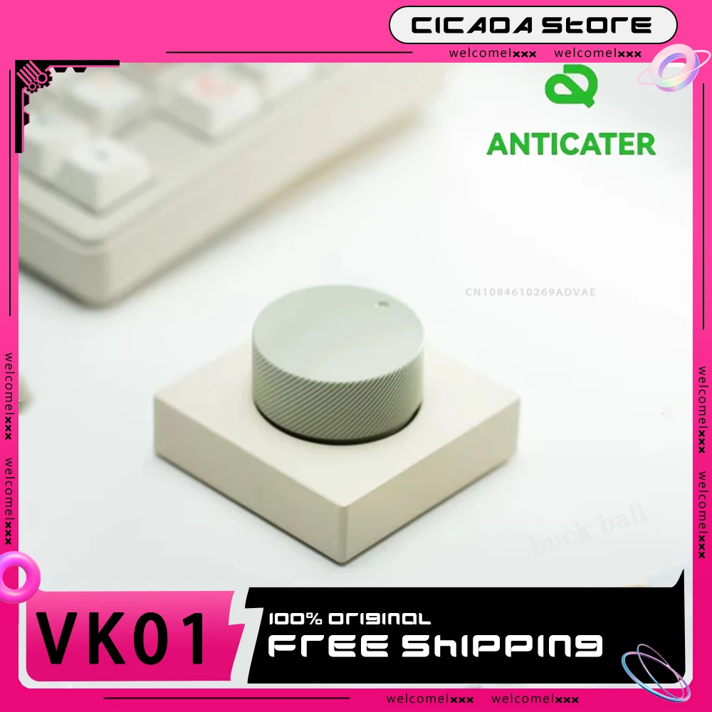 ANTICATER VK01 Knob Dual Mode Wireless Bluetooth Desktop Knob Custom Aluminium Alloy Independent APP Control Knobs PC Accessory