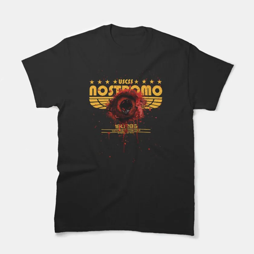 Bloody USCSS NOSTROMO  chestburste Horror Sci-Fi Alien Weyland-Yutani space Scream scary film Xenomorph printed t shirt for men