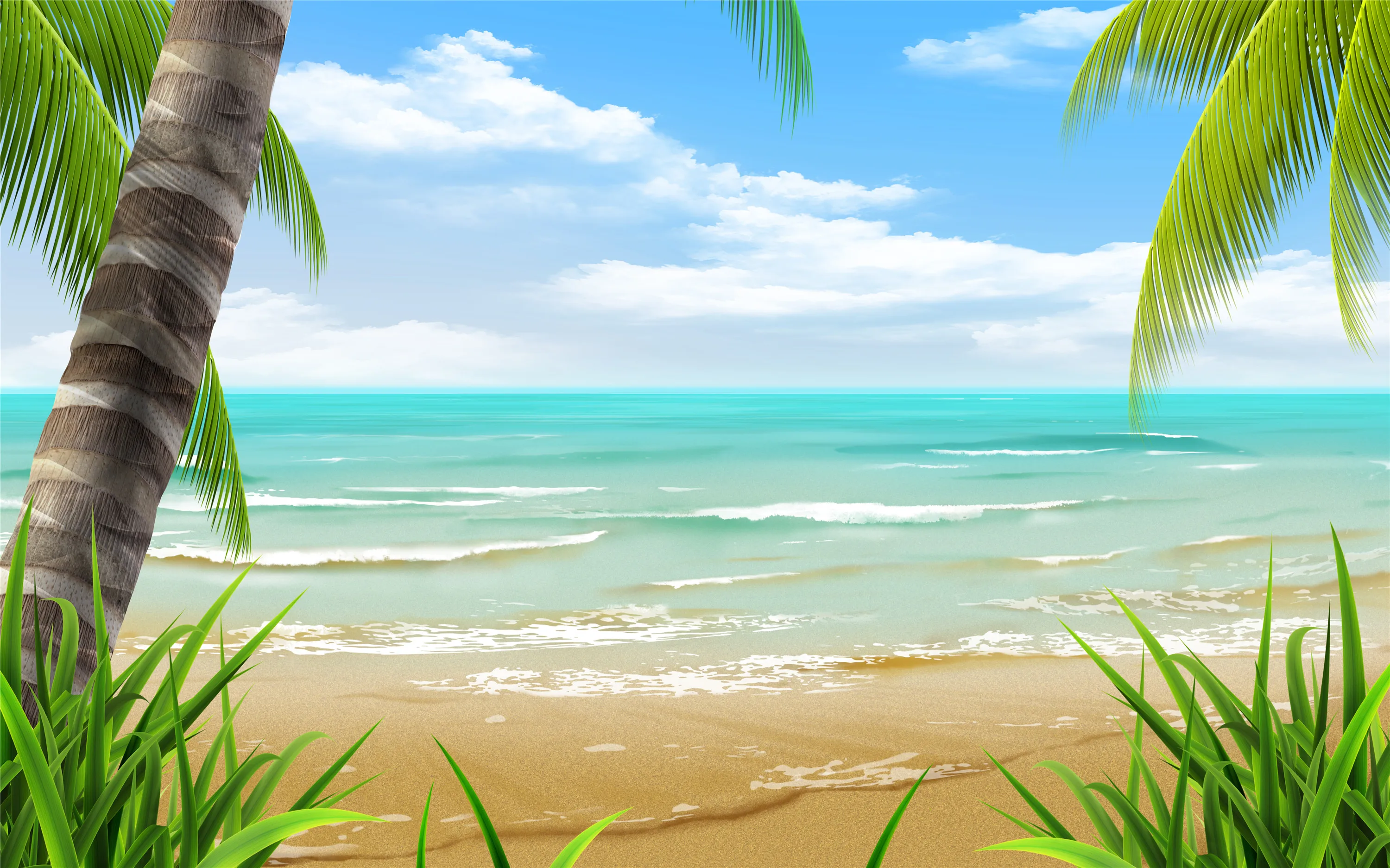 

Customized murals High Quality coconut tree beach Photo Wallpaper TV Background walll Living room bedroom 3d Wallpaper