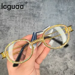 Vintage osobowość okulary przeciwsłoneczne BrandDesigner diamentowe okulary przeciwsłoneczne damskie Steampunk wielokolorowe odcienie Rhinestone UV400 óculos