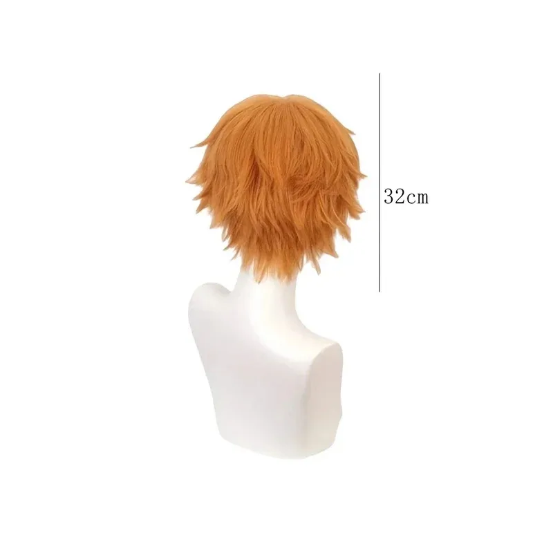 Anime Toilet Bound Hanako Minamoto Kou Pelucas cortas amarillas para cosplay Peluca de pelo sintético resistente al calor