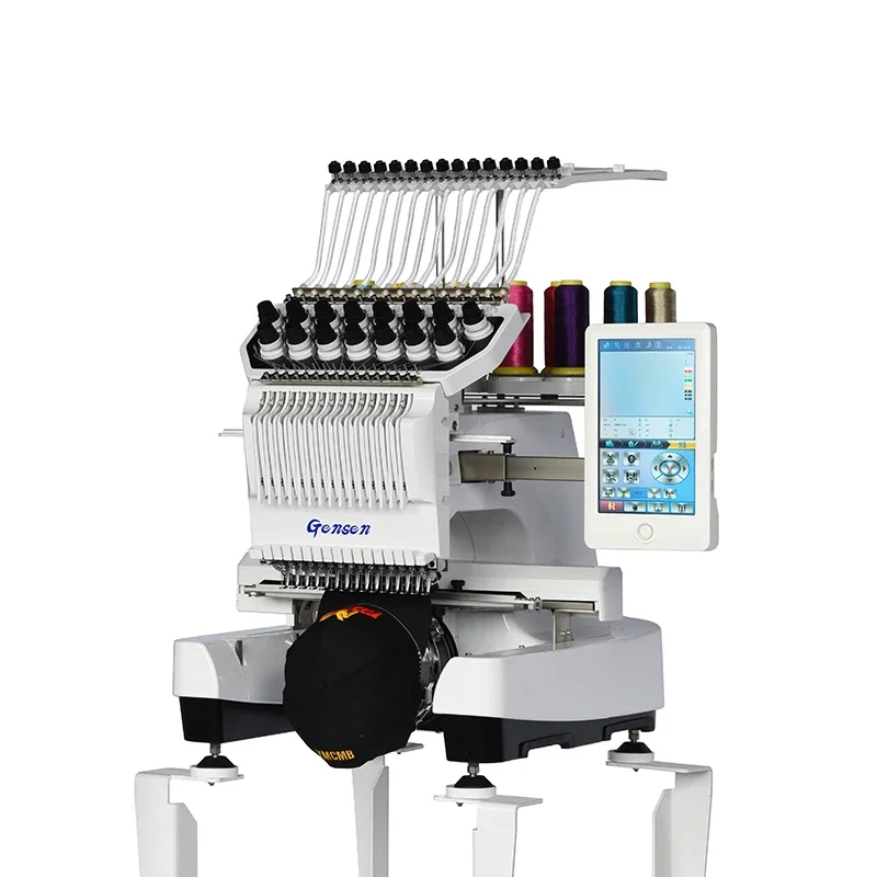 China Factory Price Single Head 9 12 15 Needles Portable Embroidery Machine Computer Embroidery Machine For Hat Clothes Making