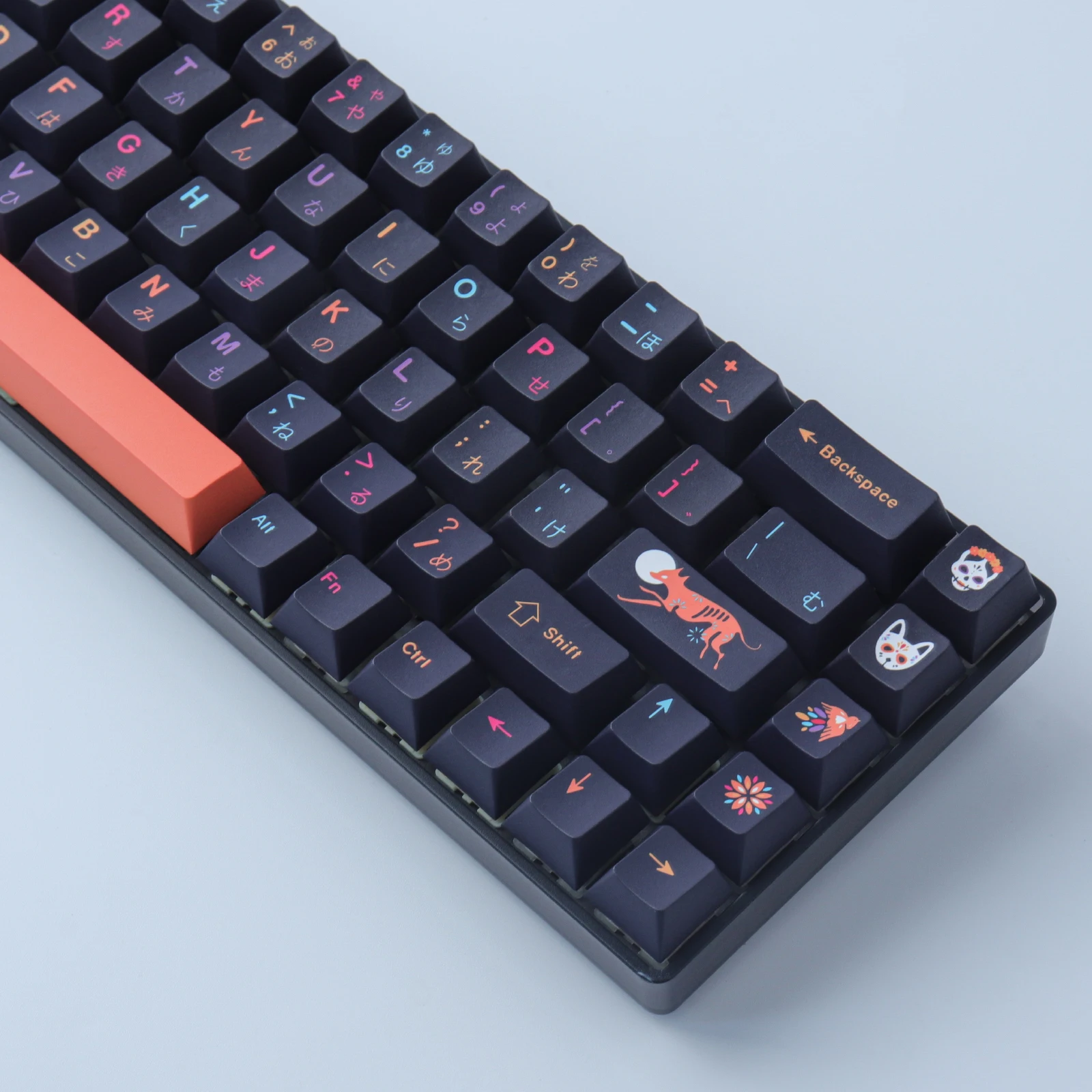 Gmk mictlan keycaps 146 teclas pbt dye-sublimação cherry perfil japonês keycaps conjunto para teclado mecânico