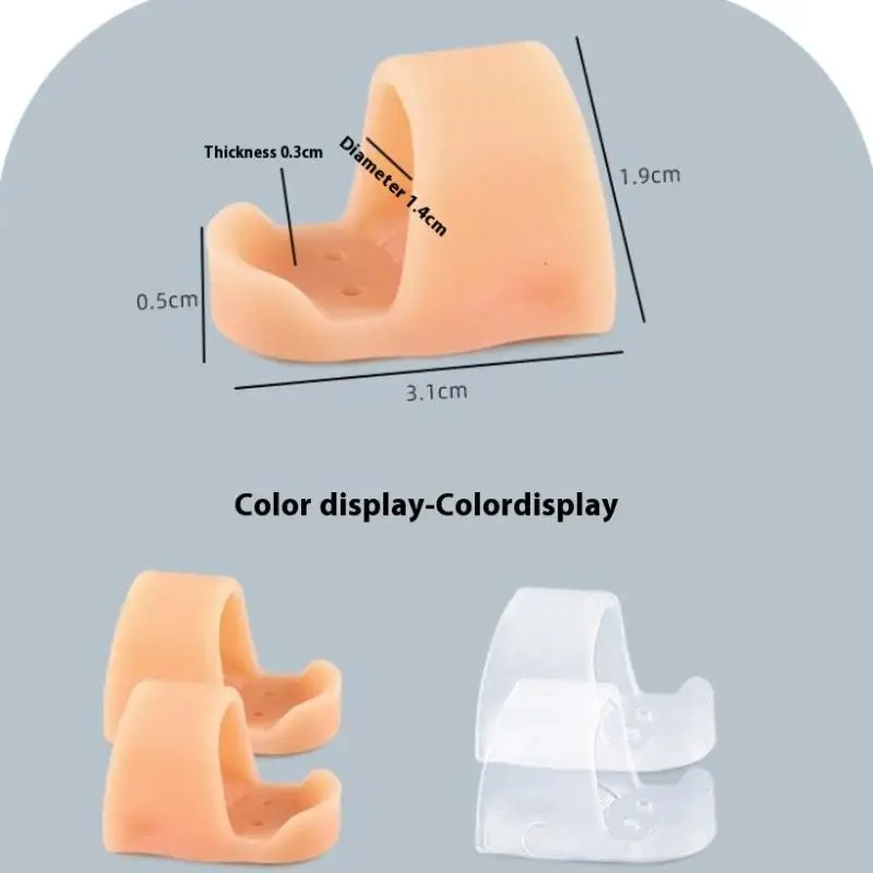 1ペアの足指矯正器、親指外反症プロテクター、シリコンゲル足指セパレーター、外反母趾調整器、足パッド、足の痛み緩和