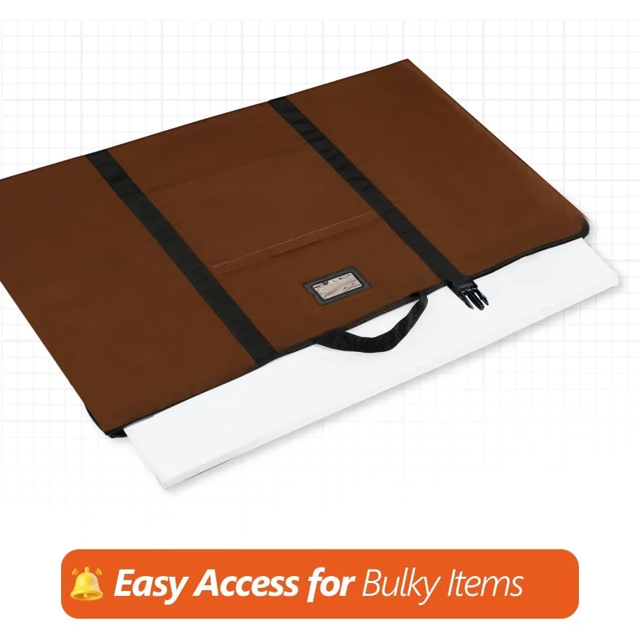 حقيبة محفظة فنية كبيرة الحجم مقاس 24 × 36 بوصة حقيبة تخزين كتف نايلون خفيفة الوزن مع مقبض وسحاب لرسم الملصقات