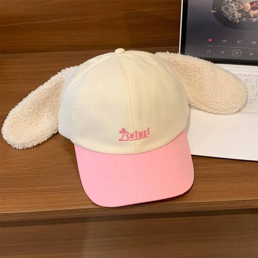 

Fashion Cute Elephant Hat with Ears Nose Plush Peaked Kitty Baseball Cap Cartoon Bowknot Lop Ear Rabbit Hat Boys