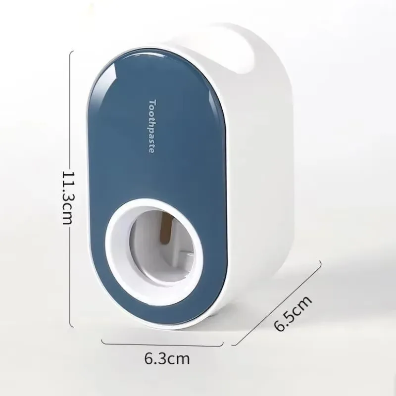 Toothpaste Squeezer Toothpaste Dispenser Holder Punch Free Dust-proof Wall Mount Stand Bathroom Accessories