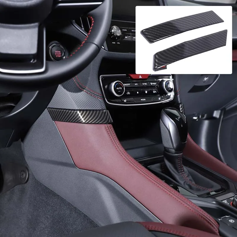 

For Subaru Forester 2019-2024 Carbon Fiber ABS Car Center Console Decorative Covers on Both Sides Car Decoration Stickers