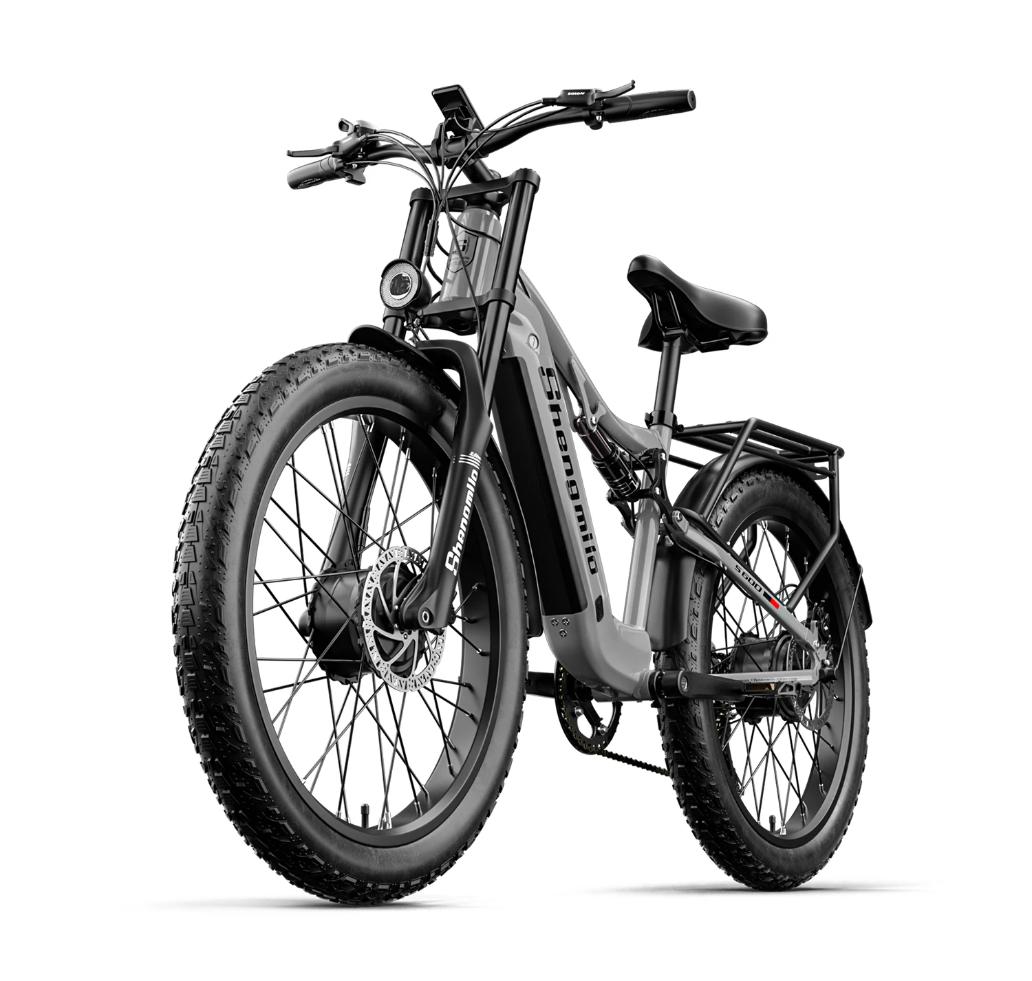 Shengmilo S600 Elektrofahrrad für Erwachsene, Herren E-Mountainbike mit zwei Motoren, 48V840WH Batterie, 26-Zoll-Fat-Tire-E-Bike – Detail 17