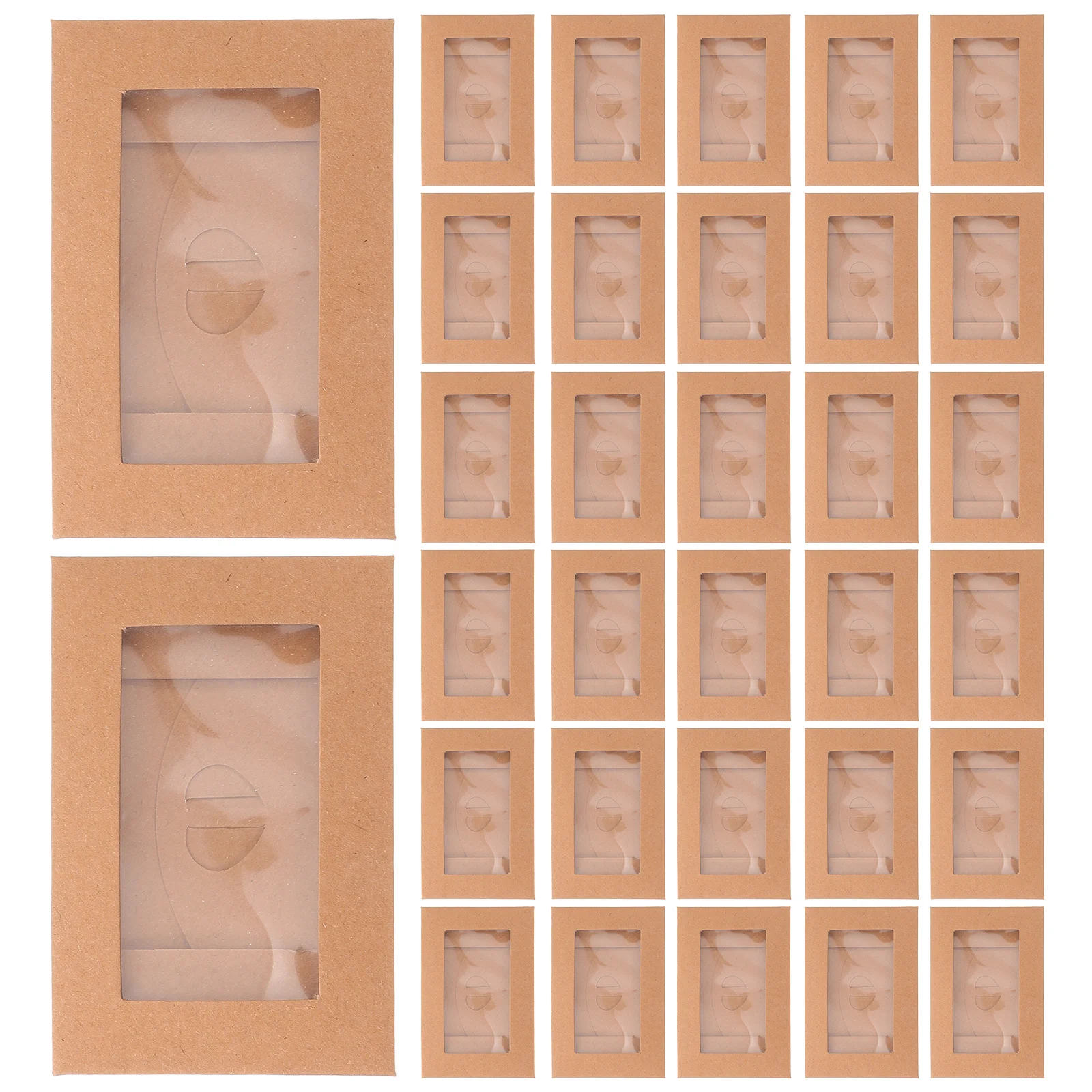 

50Pcs Creative Stationery Envelopes Window Heart Clasp Rectangular Wedding Invitation Greeting Card Mail Mini Decorative Sleeves