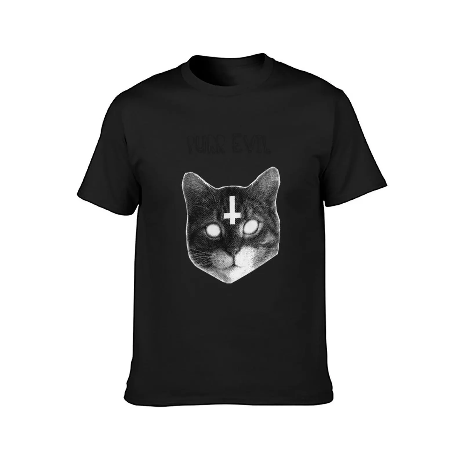 Purr Evil Cat T-Shirt oversizeds sublime cute clothes Blouse men clothings