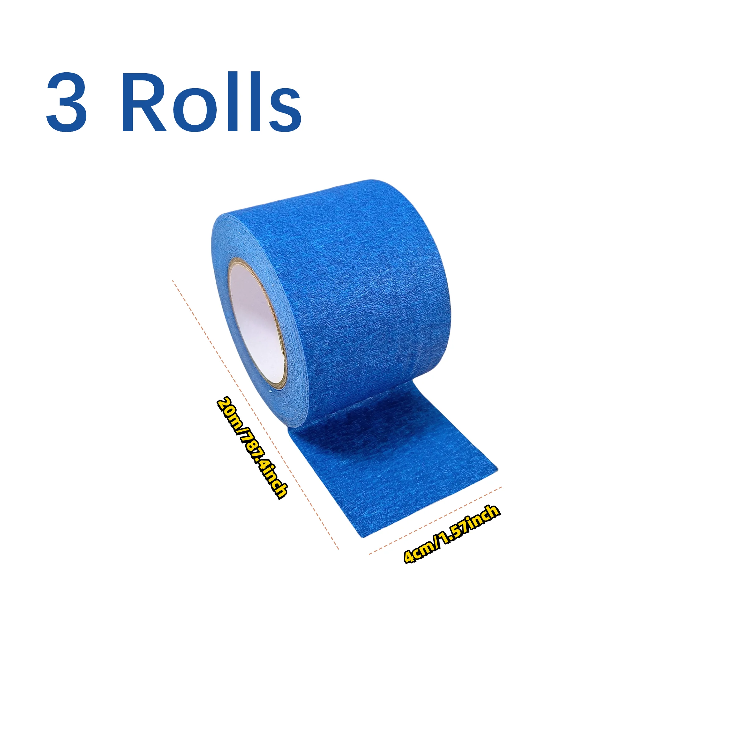 3 rollen/set verftape Multi-oppervlak maskeren Gemakkelijk te verwijderen Verftape Beveiliging Muurschildering Ambachten Kunst Bouw Thuis 20 m/rol