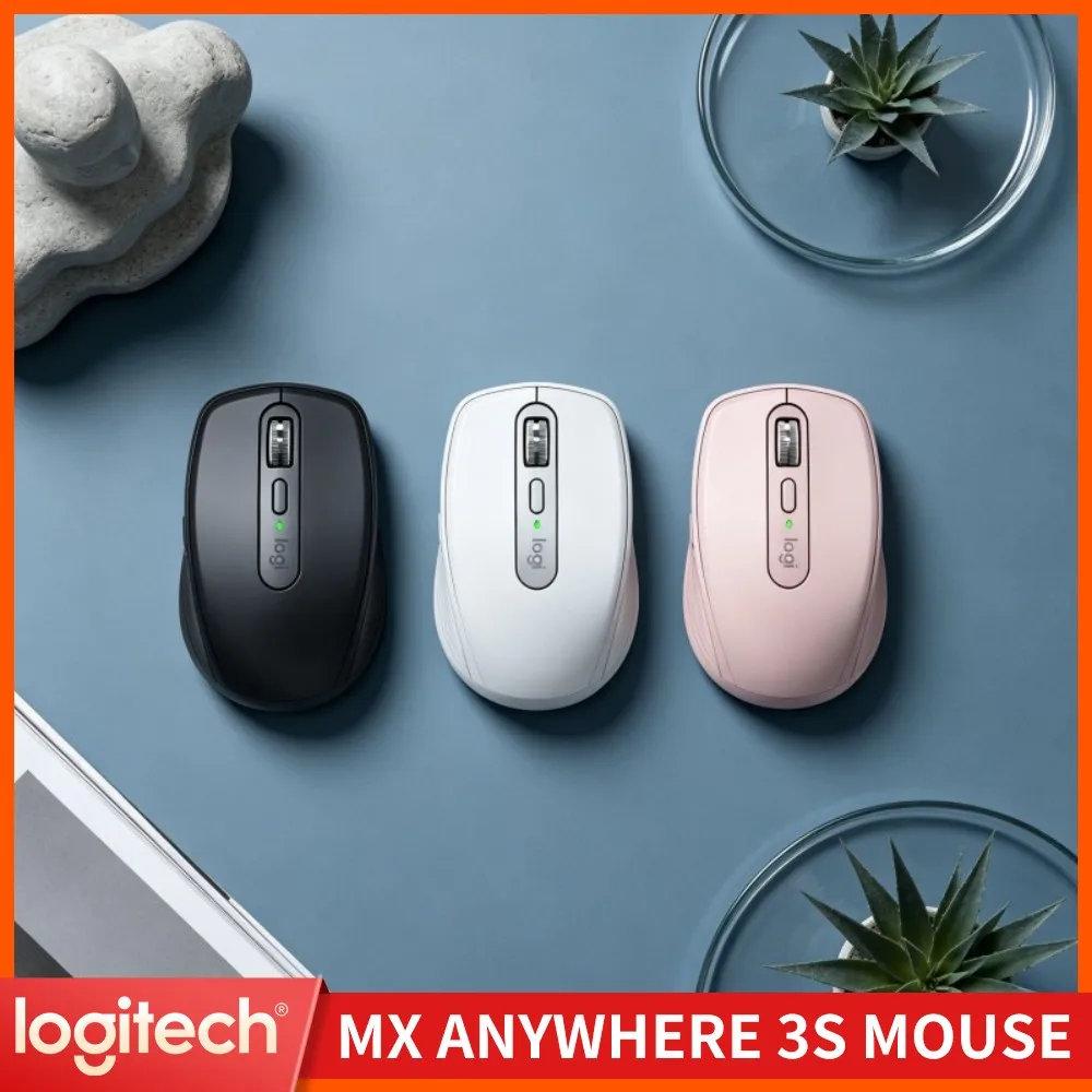 Logitech MX Anywhere 3S Wireless Silent Mouse, Long 70-Day Battery Life, Quick USB-C Charge