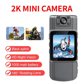 2K WiFi Video Recorder Wearable Body 180° Adjustable Armband Body Worn Camera Night Vision Laser Infrared Action Camera