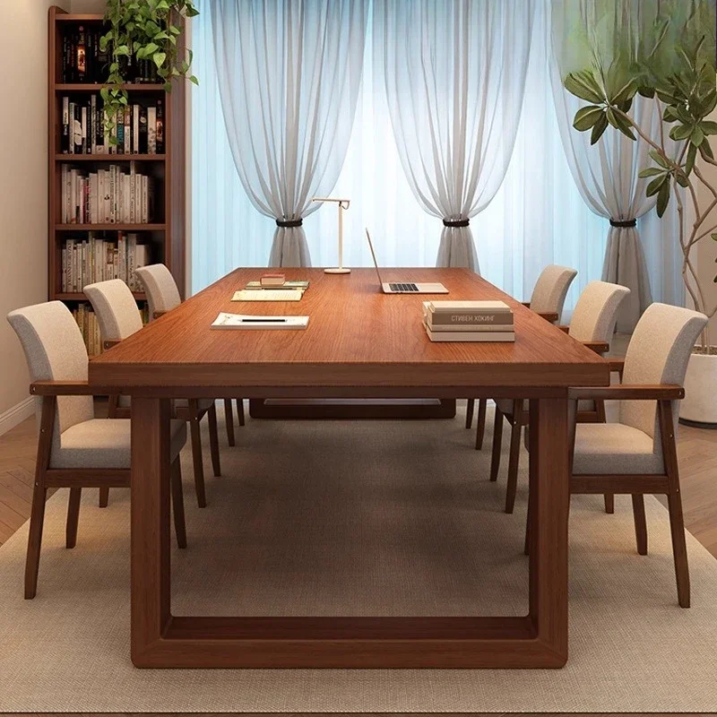 

Desk to living room Solid wood core Home student study desk Computer table Double long table Large board table
