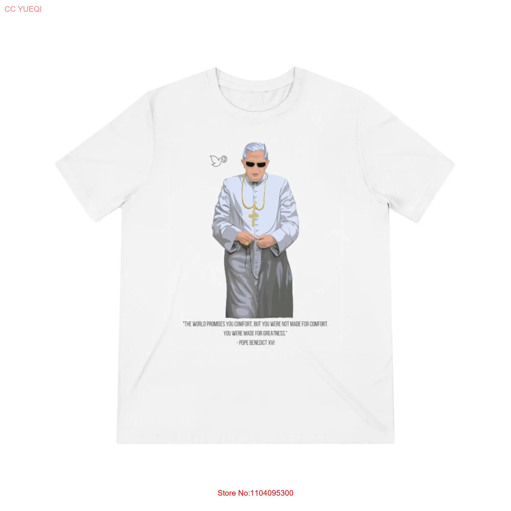 Pope Benedict 16th T Shirt long or short sleeves