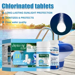 50g Chlorine Dispenser Applicator Pool Cleaning Effervescent Tablets Algae Removal Tablets Kit for Hot Tub