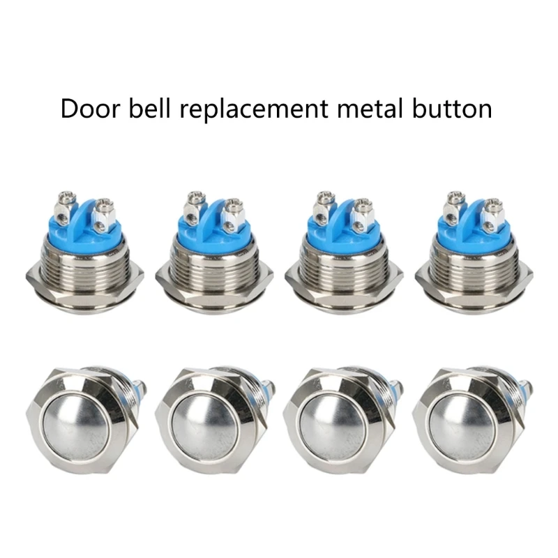 Convenient Metal Button Replacement Stable Metal Button DIY Friendly Metal Button Reliable Metal Button for Doorbell