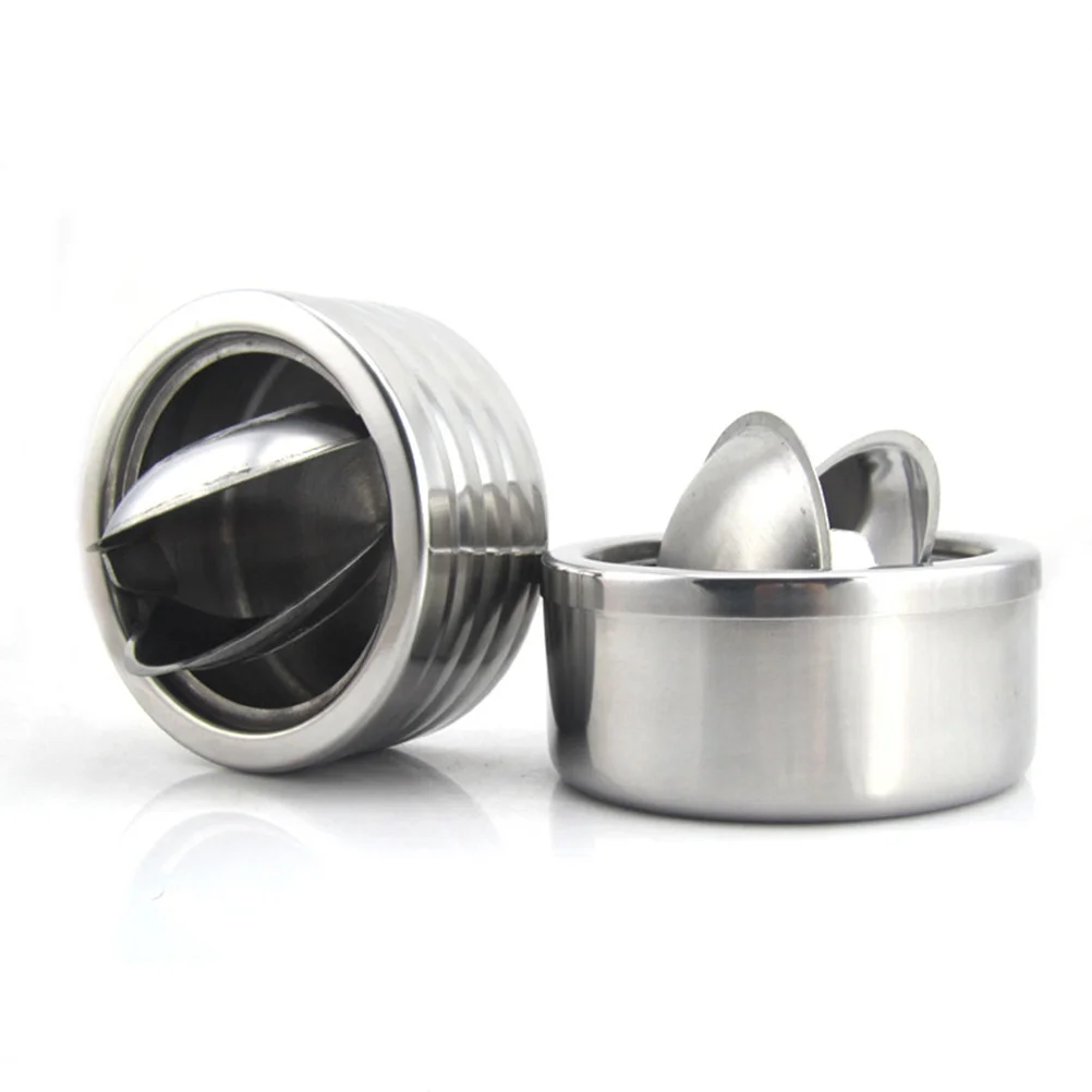 

Windproof Ashtray Stainless Steel Round Cigarette Tray Sealing Design Creative Smoking Holder Home Decor Accessory