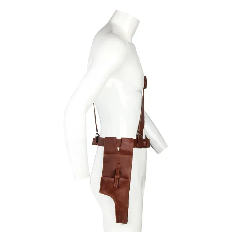 2026 1Pcs The Mandalorian Leather Belt With Gun Holster Cosplay Props Replica For Adults Size S-L view 3