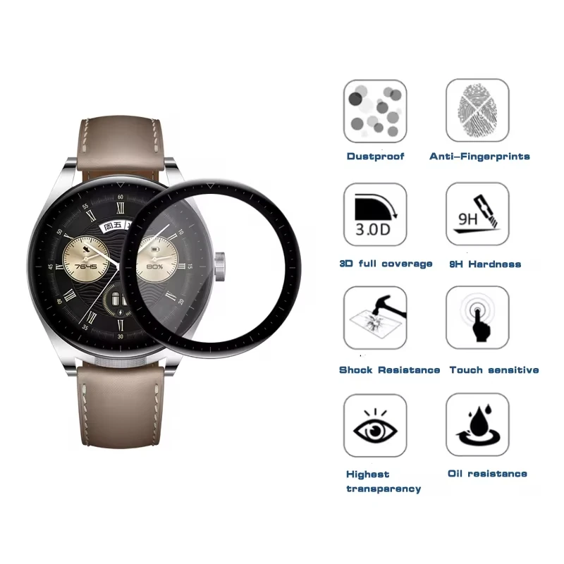 طبقة حماية لساعة Huawei Watch Buds HD Clear 3D منحني ناعم حافة غطاء واقي للشاشة لملحقات Huawei Buds Smartwatch