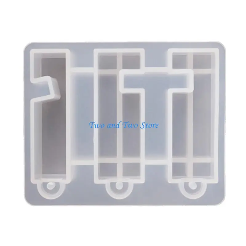 HX6F Protable Stand Silicone Resin Mold Phone Holder Keychain Pendant Epoxy Resin Phone Bracket Mold Craft Tools