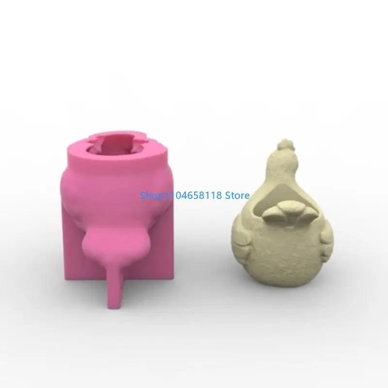 Planter Mold Crafting Mould Flexible Vase Molds Hen Flowerpot Mold Suitable for Hand-Making Flowerpot