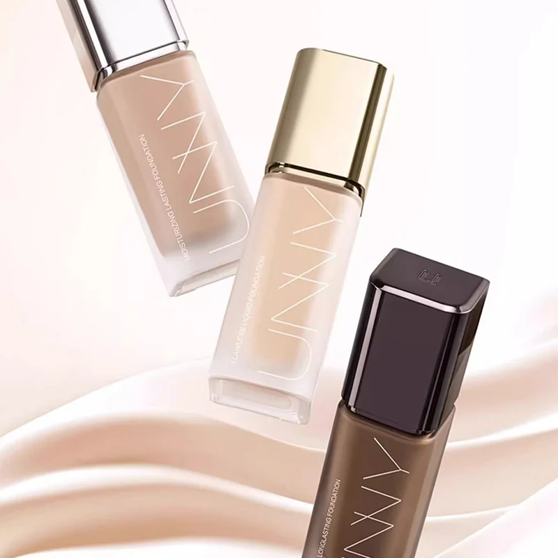 

UNNY Makeup Liquid Foundation Face Base Concealer Waterproof Sweatproof Brighten Whitening LongLasting BB Cream Cosmetics