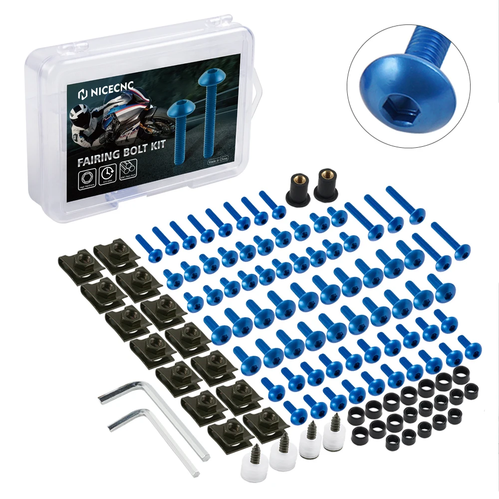 

155PCS Motorcycle Fairing Bolts Screws Nut Complete Kit For YAMAHA TENERE 700 MT07 MT 07 TMAX 500 TMAX 560 FZ6 XMAX MT 09 MT03