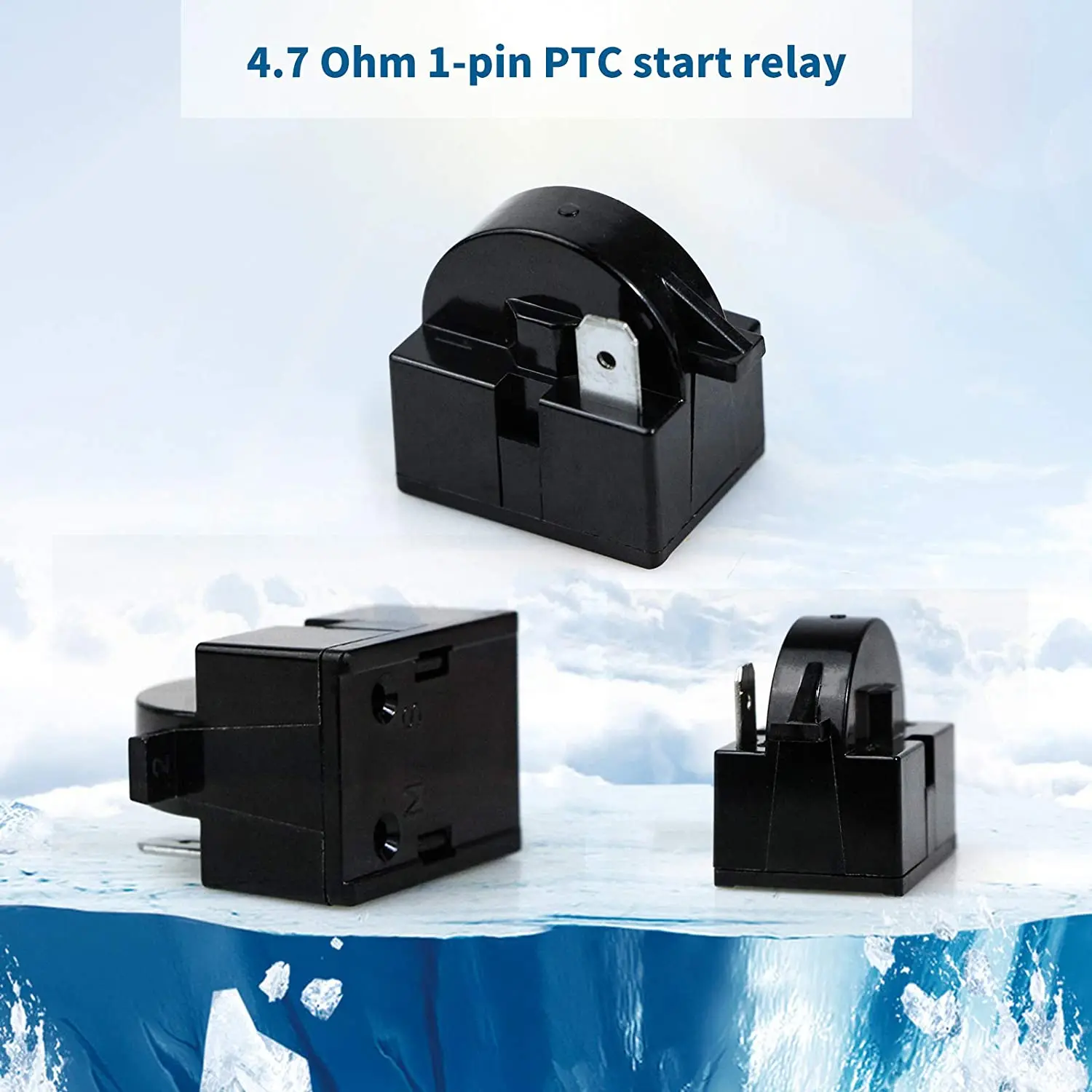 1 Pin QP2-4.7 PTC Starter Relay,1 Pin Refrigerator Starter Relay and 6750C-0005P Refrigerator Overload Protector