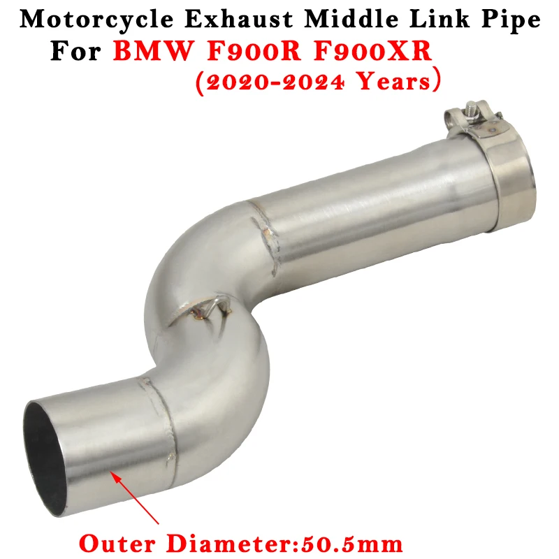 

Выхлопная система мотоцикла, глушитель среднего звена из нержавеющей стали для BMW F900R F900XR 2020 2021 2022 2023 2024