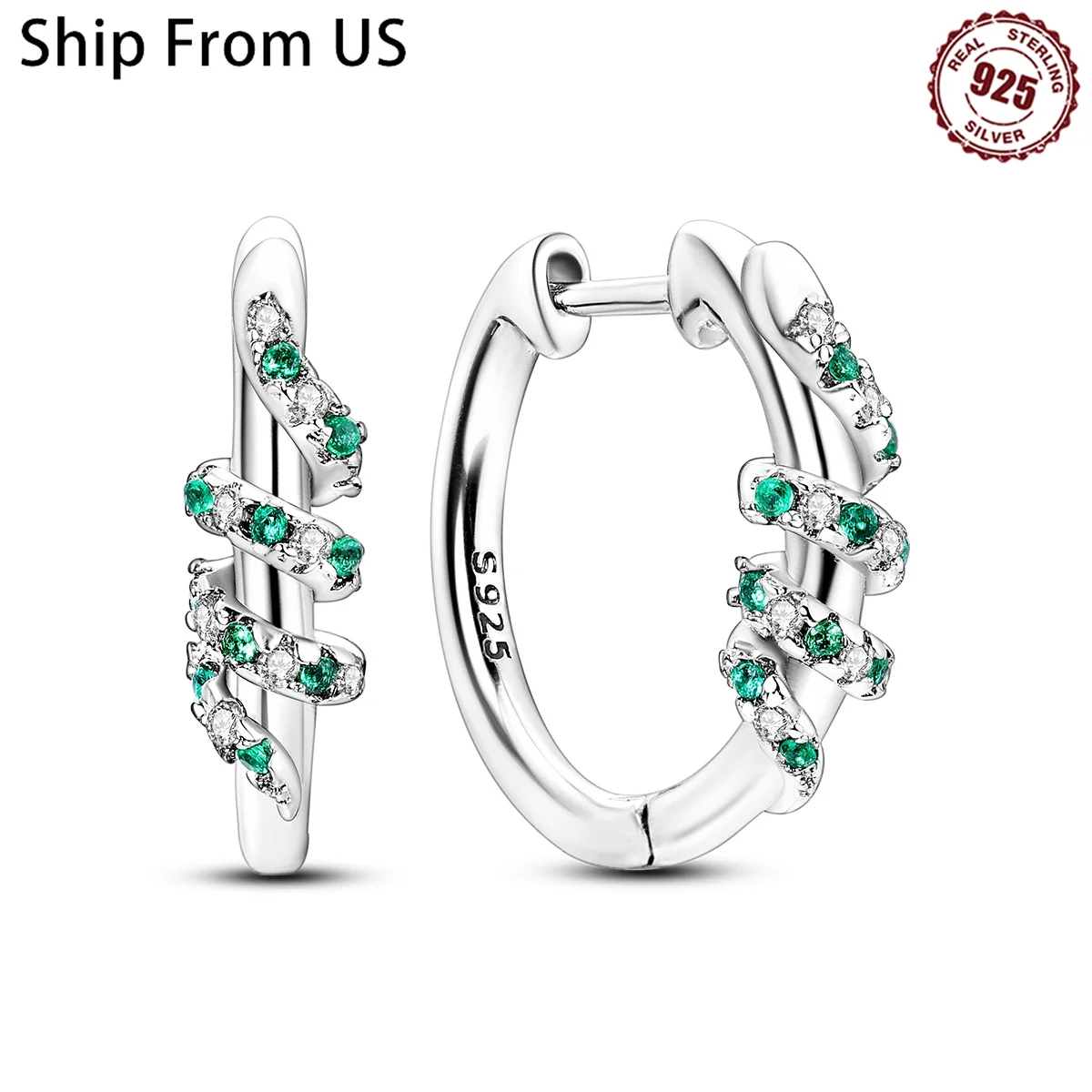 925 Sterling Silver Animal Series Jewelry Fashion Zircon Circle Hoop Earrings For Women Earring S925 Jewelry Gift Accessories