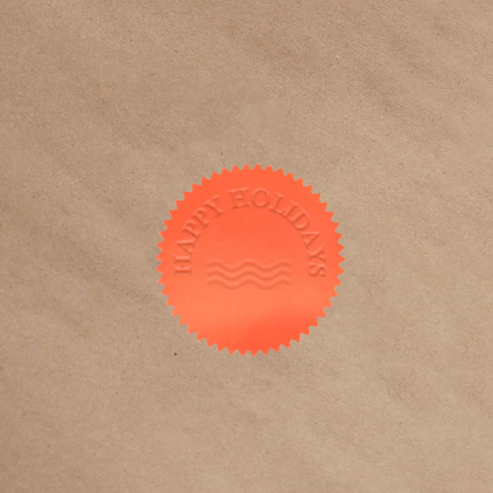 200 قطعة ملصقات النقش ذاتية اللصق شهادة حمراء جائزة الأختام حافة مسننة الوثائق المكتبية المقاومة للعبث #4