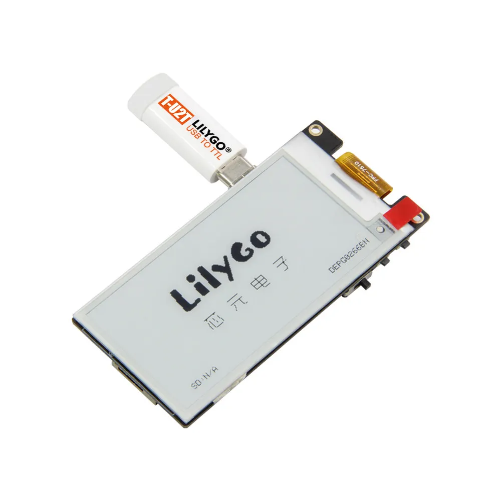 LILYGO ®   Модуль TTGO T5 с 2,66-дюймовым E-Paper дисплеем, ESP32, Wi-Fi, Bluetooth, совместимый с T-U2T USB to TTL для загрузки на Arduino