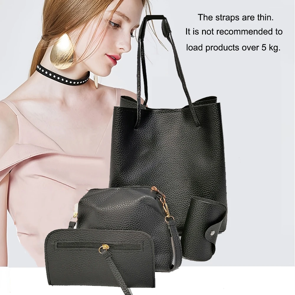 

Women's Handbag | Trendy New Color 4-Piece Mom & Daughter Bag Set | European & American Style Minimalist Ladies' Bag