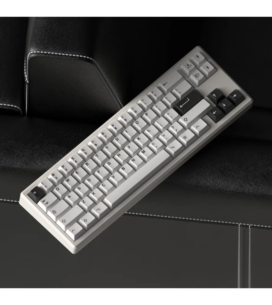Keycaps Sublimation Mechanical Keyboard Factory Height 61/68/75/84/87 Keys White and Black Minimalist Keycaps