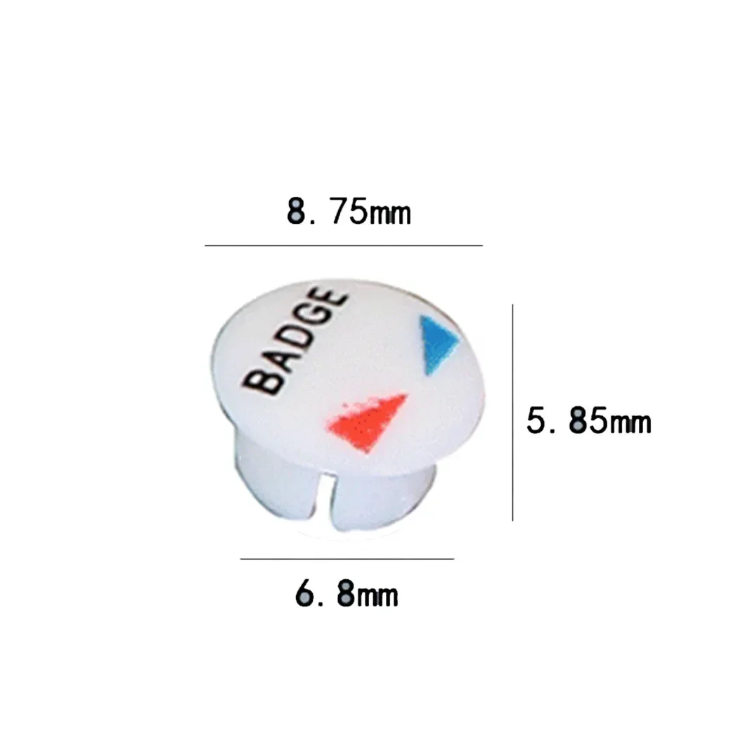 10pcs Faucet Handle Accessories Hot And Cold Water Signs Kitchen Bathroom Mixer Tap Indicate For Holes With A Diameter Of 7mm