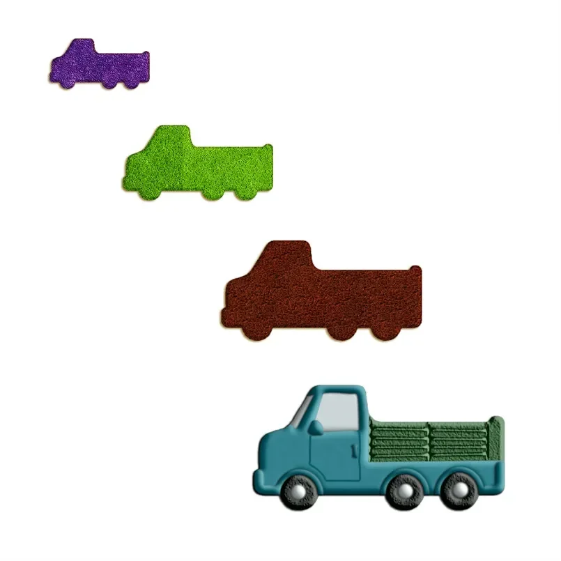 Four Specifications Cartoon Six-wheeled Motor Vehicle,Truck,Plastic Mold,Cake Fondant Tools,Cookie Sushi and Fruits Cutters