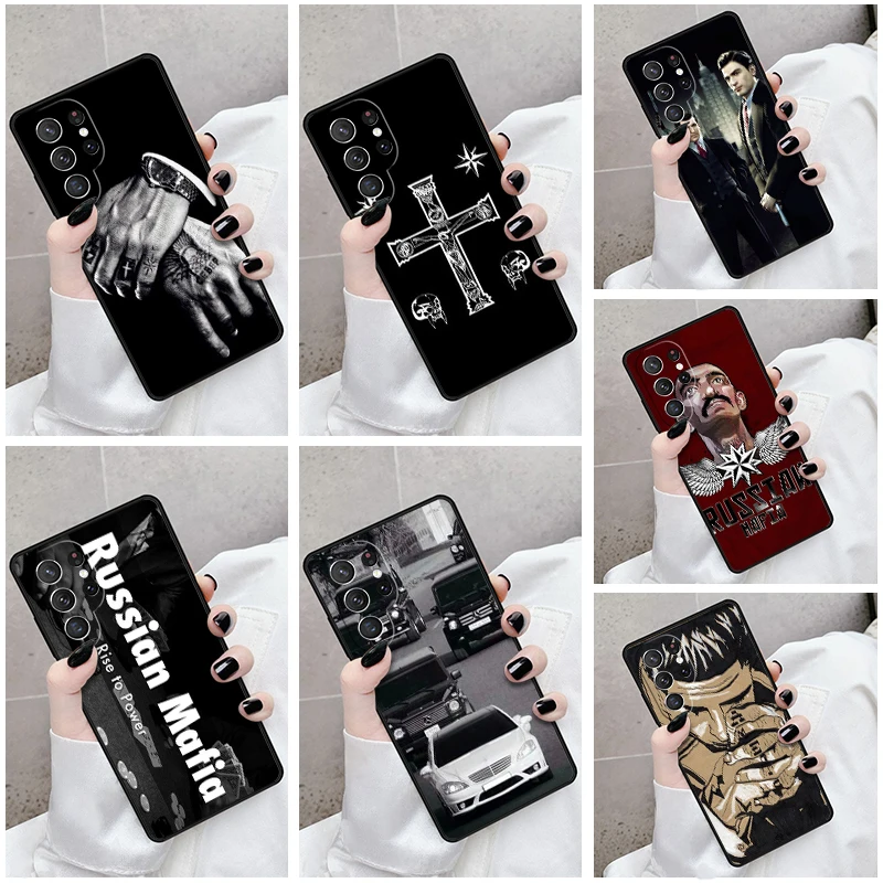 Phone Case For Samsung Galaxy S24 S23 S21fe S22 Ultra Plus Note 10 20 S8 S9 S10 Cover Russian Mafia