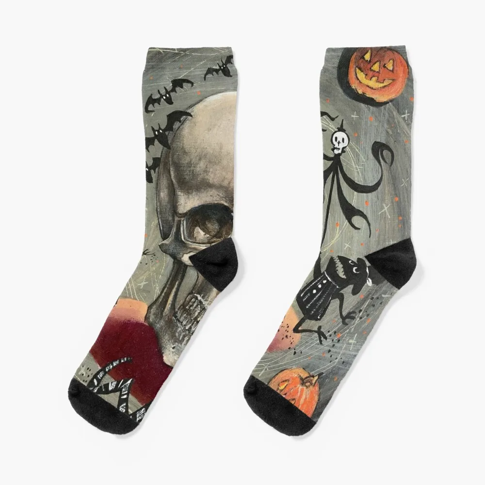 

Halloween Has Come! Socks heated New year's floor funny gift Socks Female Men's