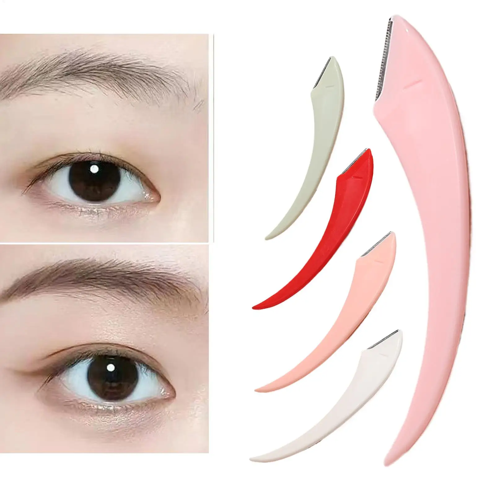 Tondeuse à sourcils 5 pièces tondeuse à sourcils de sécurité pour femmes outils de maquillage de toilettage réutilisables pour la maison bureau quotidien filles adolescentes