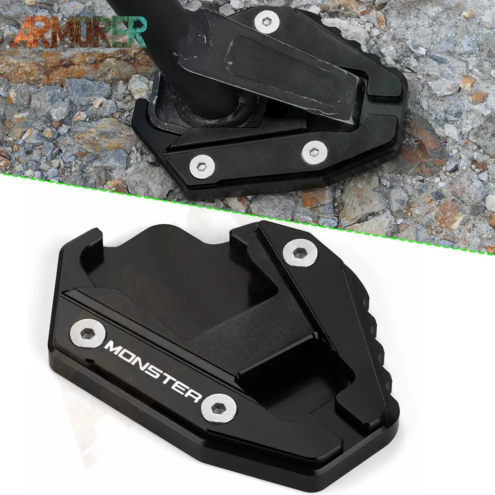 Motorcycle Accessories For Ducati Monster 797 821 821 Dark Stealth 937 937SP Foot Kickstand Side Stand Enlarge Extension Plate