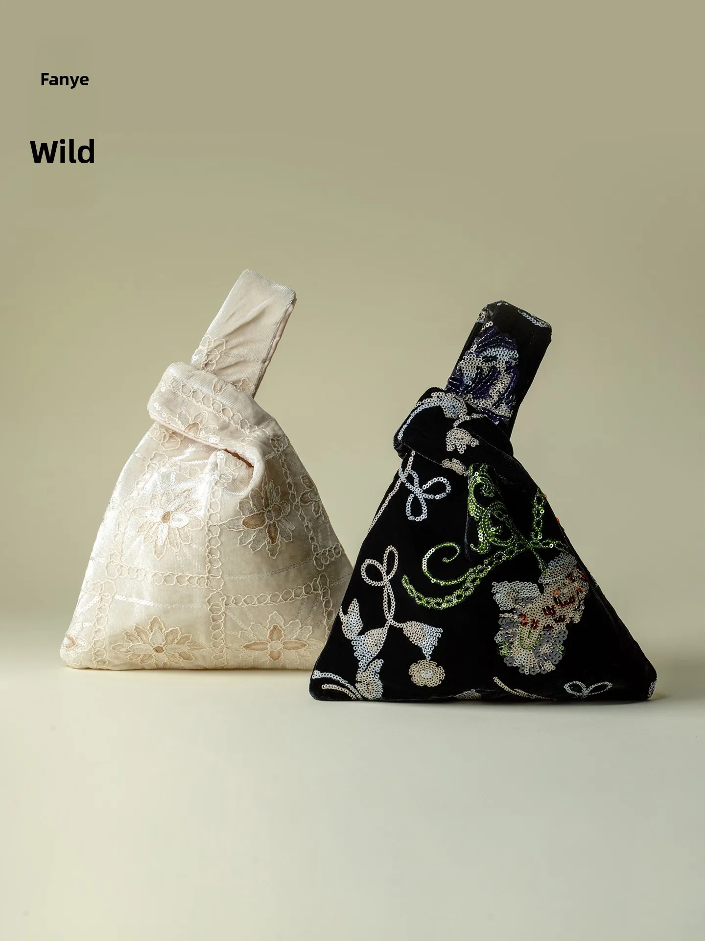 

Furui Velvet Flower Vine Wrist Bag Women's Handbag Harajuku Versatile Ladies Bag Small Handbag Embroidered Ethnic Sle