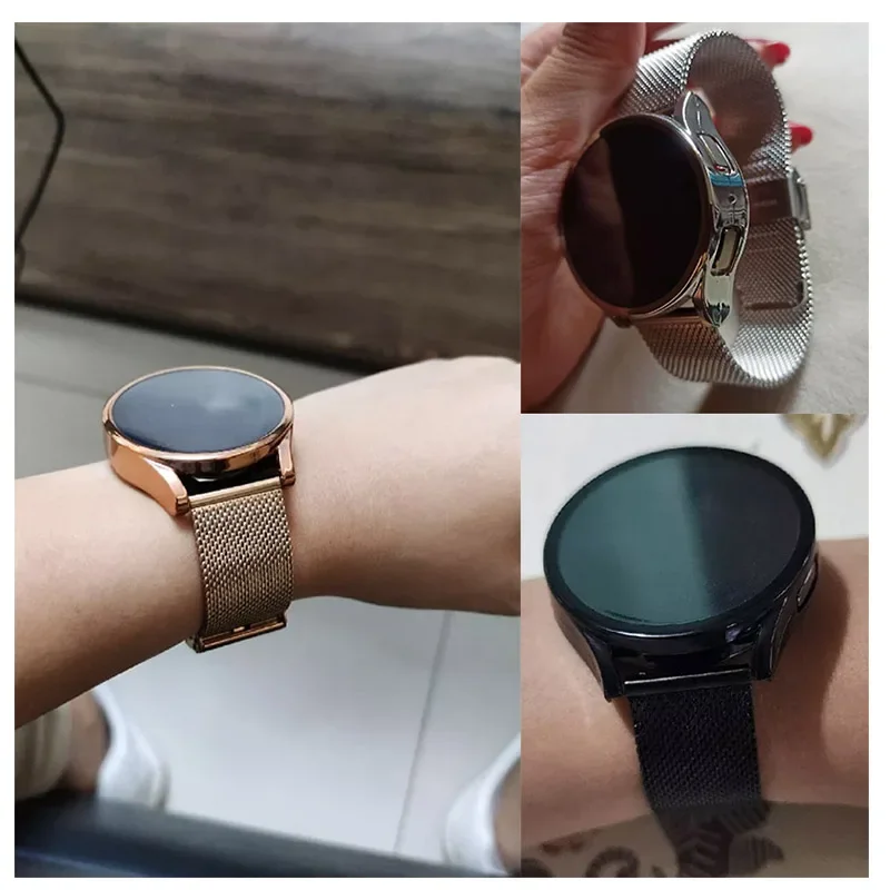 Per Garmin Vivoactive 5 / Forerunner 245 Custodia 2in1 + cinturino in acciaio inossidabile Cover morbida in TPU