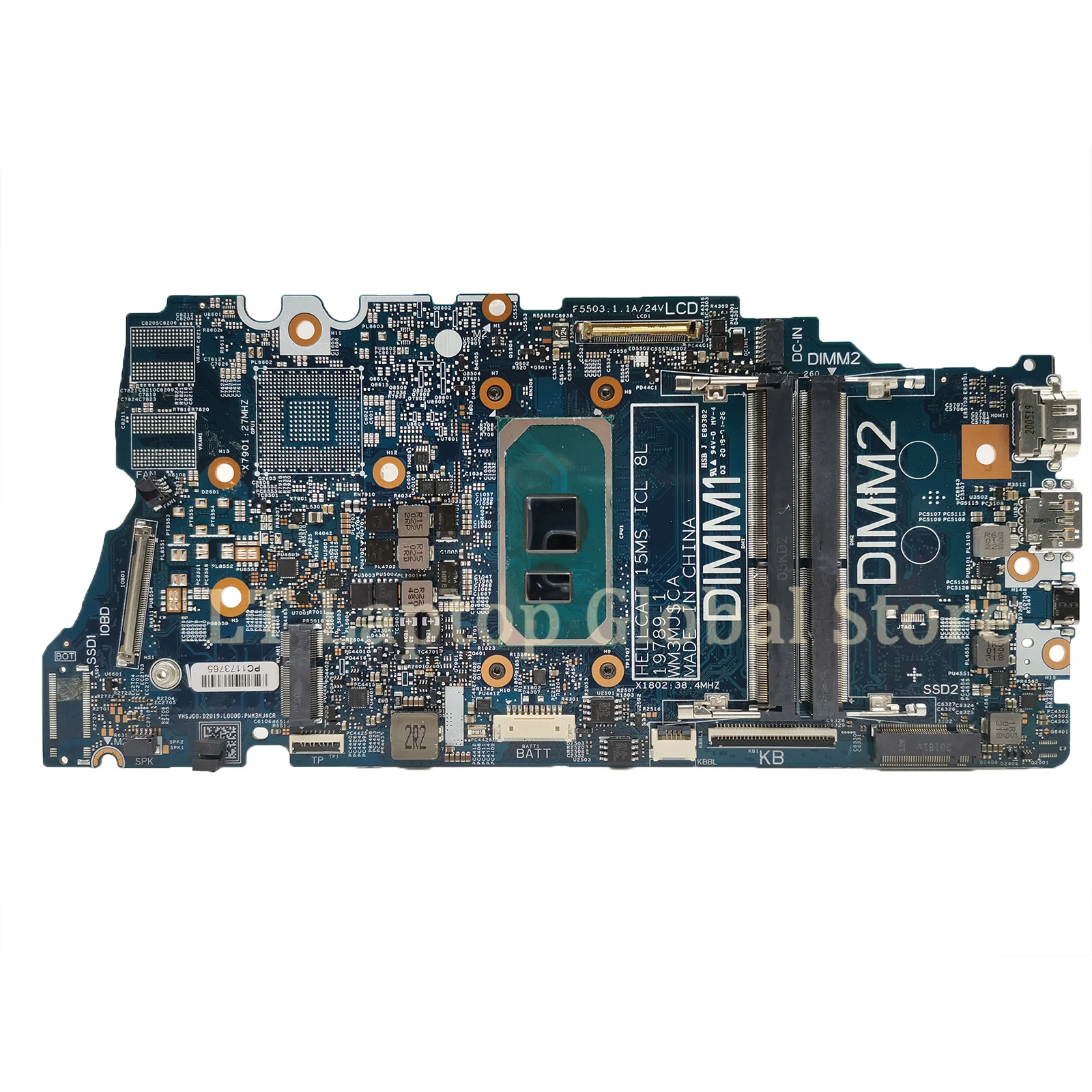 Imagem -02 - Placa Principal de Laptop 197891 para Dell Inspiron 15 7500 Cn0gvcy9 0dg9m2 Placa-mãe do Computador com i3 i5 i7 10th Gen Cpu 100 Testado