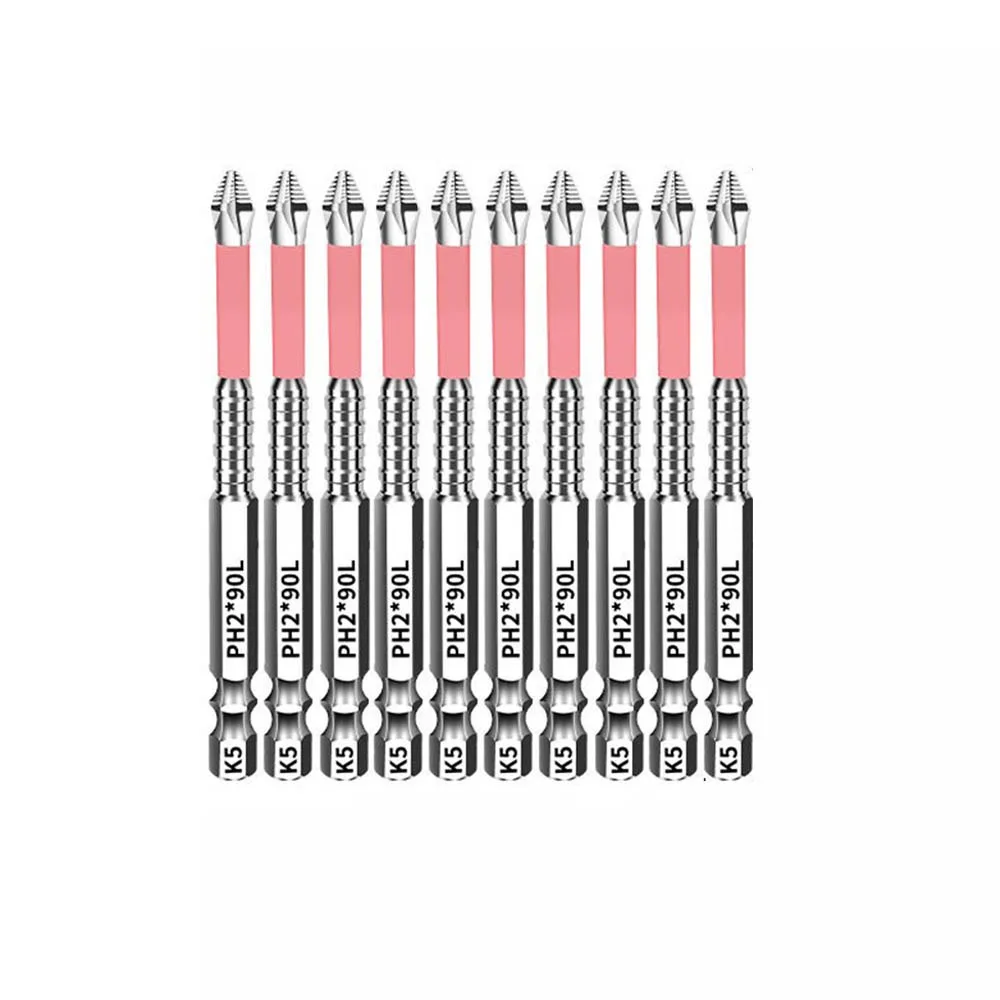 

6/10pcs Anti-Slip Magnetic Screwdriver Bit Impact Resistant High Hardness Batch Head High Torque Hexagonal Handle