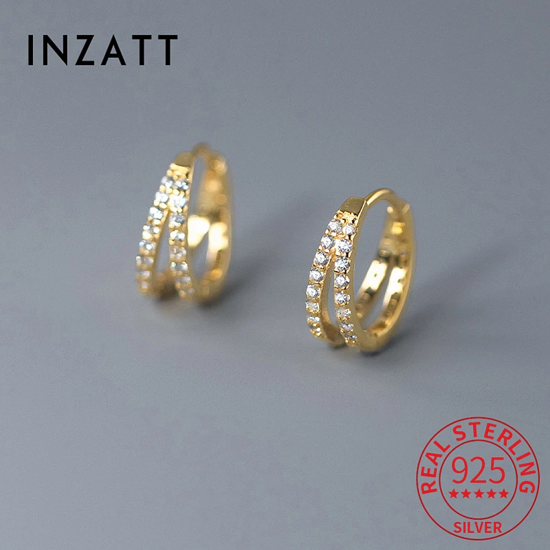 

Женские круглые серьги-кольца из серебра 925 пробы с фианитом